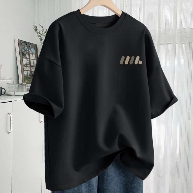 純棉透氣簡約休閒百搭圓領短袖T恤-vivivale