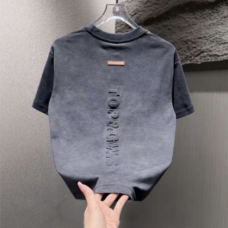 扎染潮流休閒字母立體鋼印涼感透氣短袖T恤-vivivale