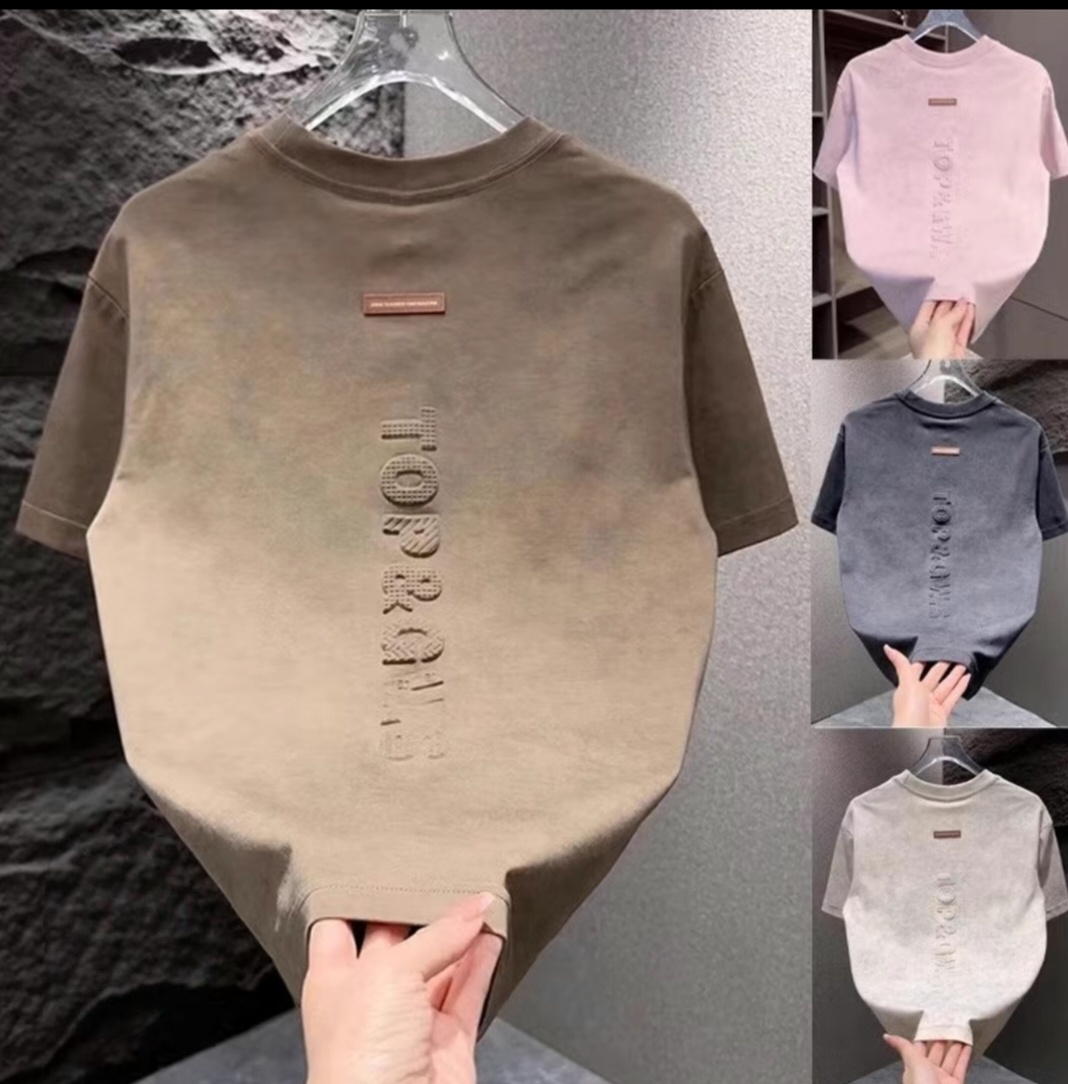 扎染潮流休閒字母立體鋼印涼感透氣短袖T恤-vivivale