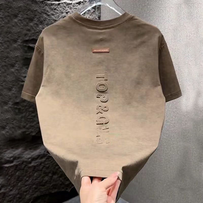 扎染潮流休閒字母立體鋼印涼感透氣短袖T恤-vivivale