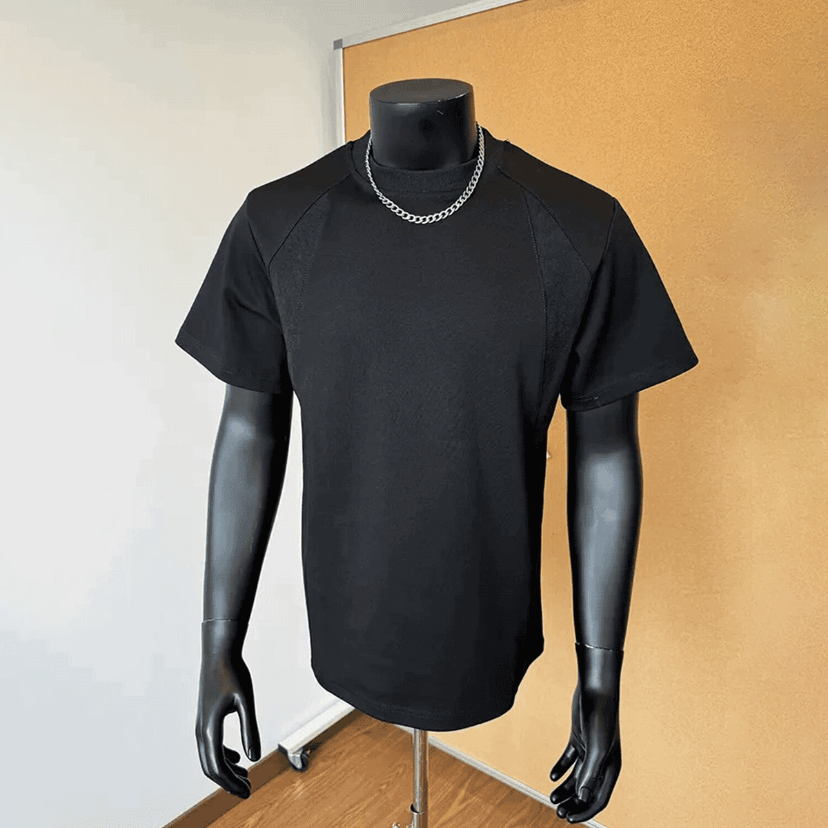 美式短款正肩解構寬鬆大碼潮牌痞帥短袖T恤