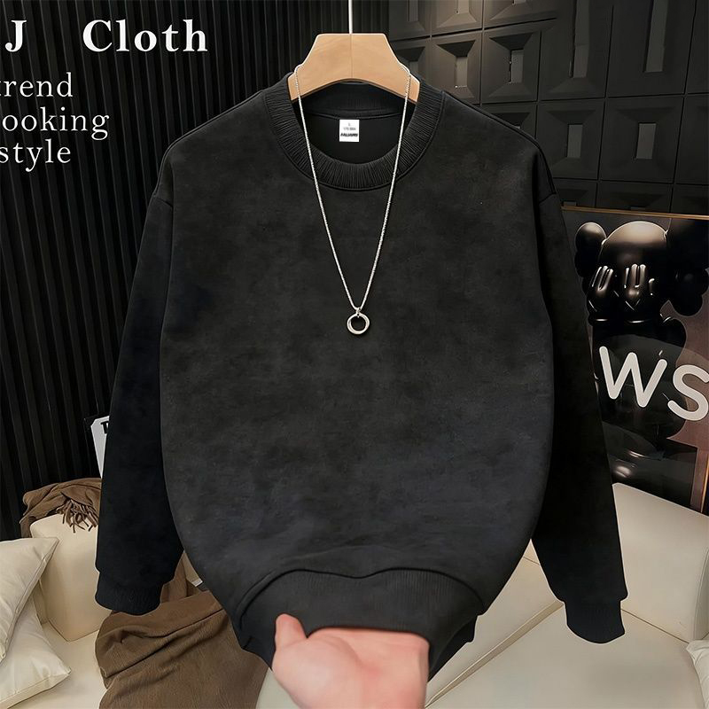 圓領扎染潮流寬鬆休閒百搭長袖T恤