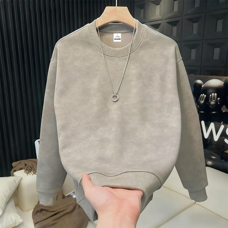 圓領扎染潮流寬鬆休閒百搭長袖T恤