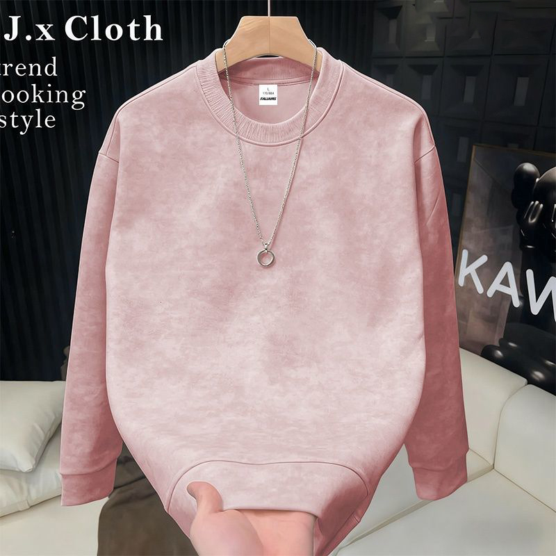 圓領扎染潮流寬鬆休閒百搭長袖T恤