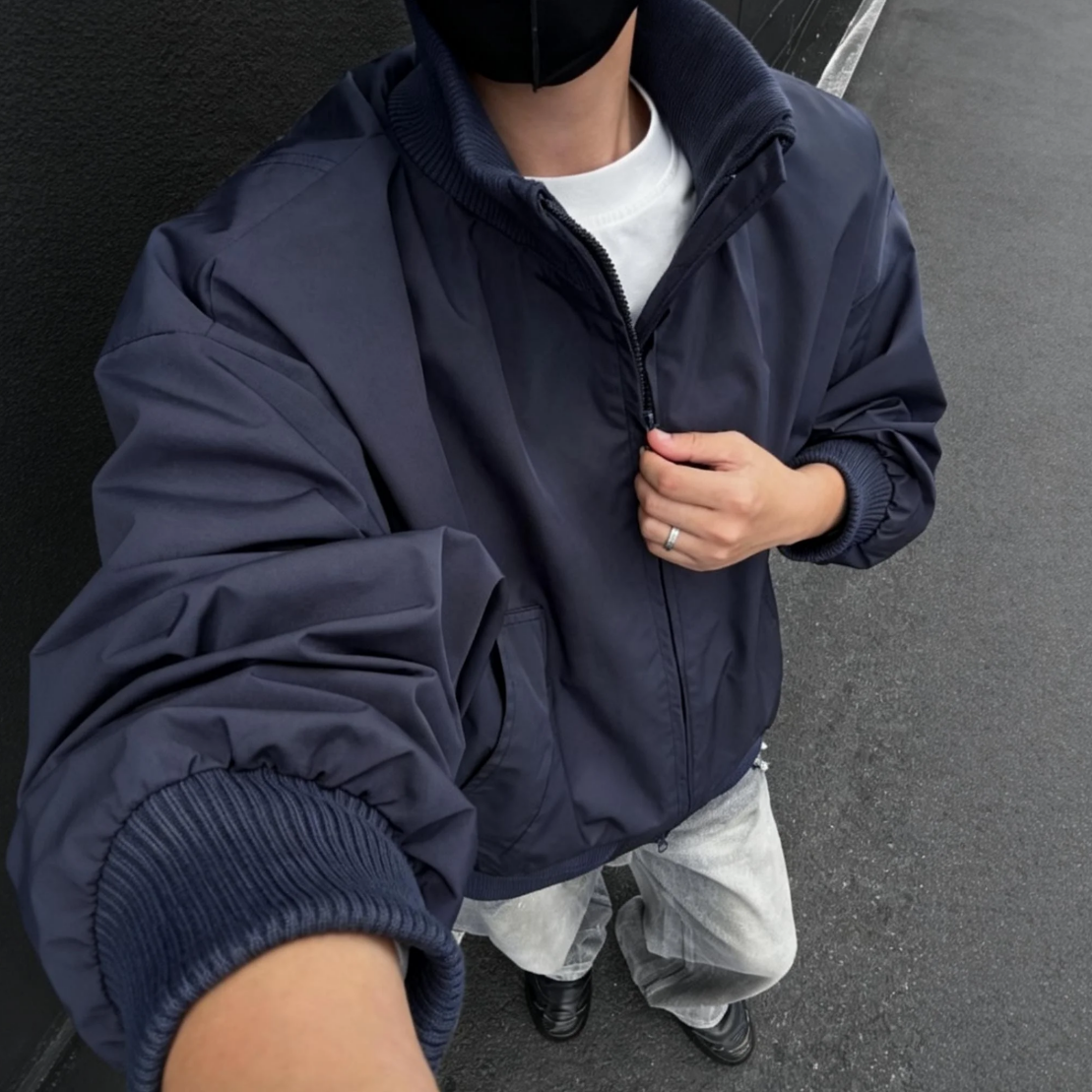 潮牌cleanfit廓形短版高街棒球服夾克外套