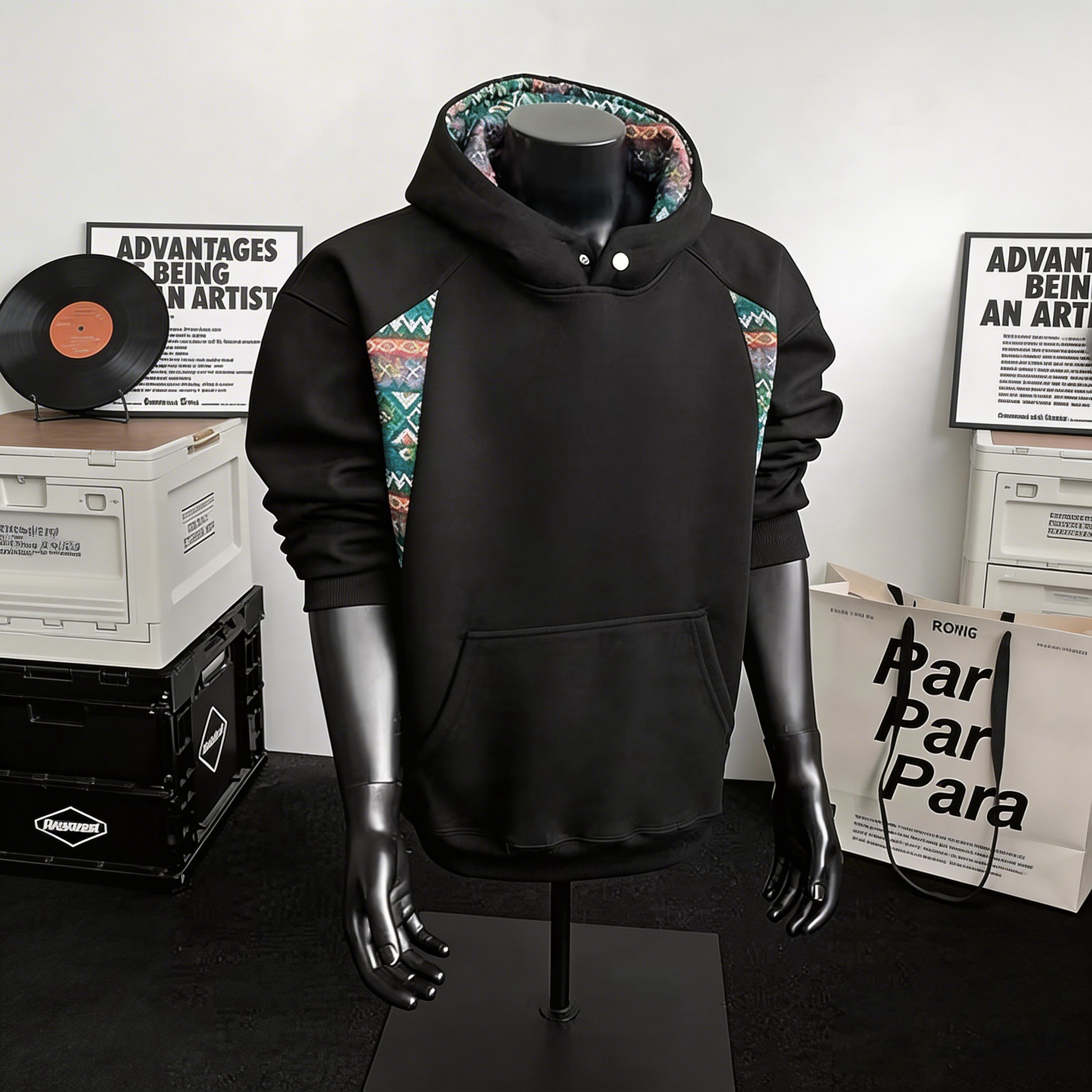 美式復古設計感小眾寬鬆百搭hiphop連帽衛衣