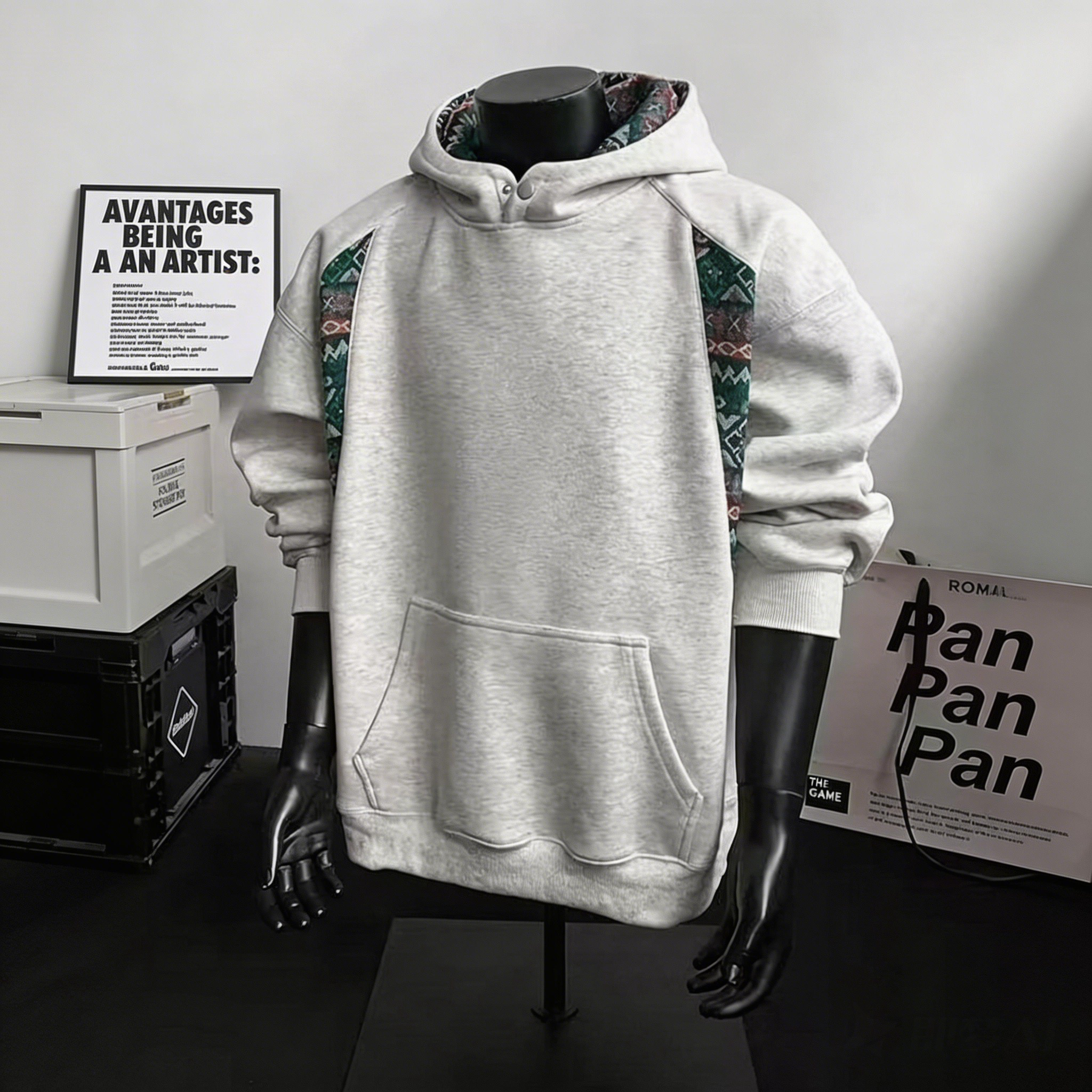 美式復古設計感小眾寬鬆百搭hiphop連帽衛衣