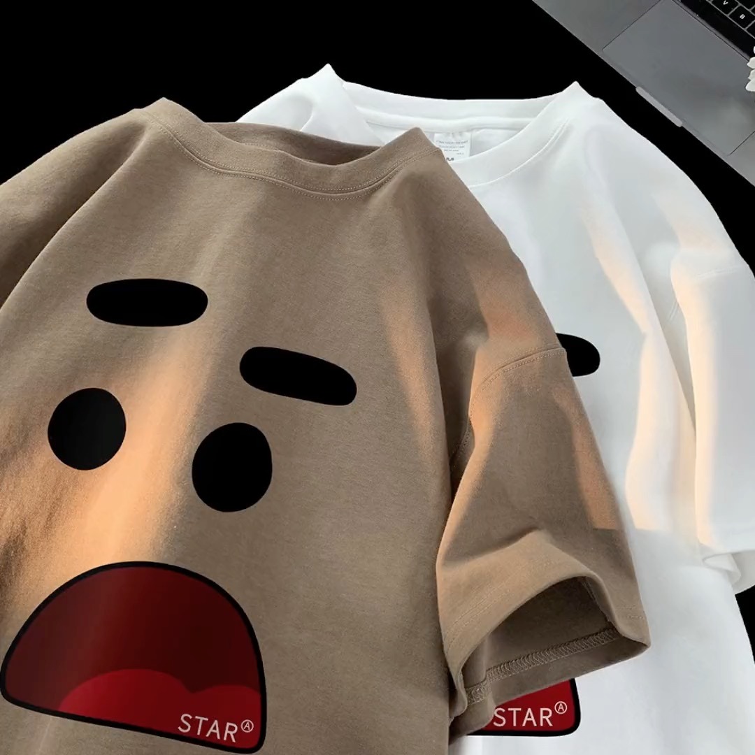 港風趣味百搭印花潮短袖T恤