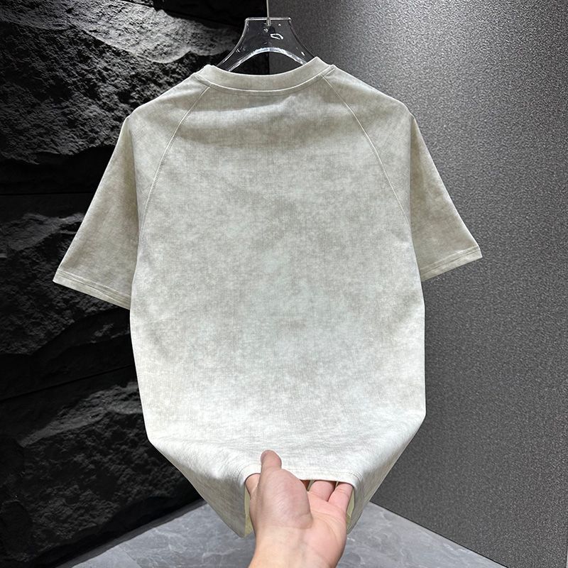 帥氣時尚休閒透氣簡約字母印花短袖T恤-vivivale