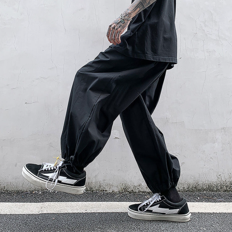 復古九分束腳褲寬鬆闊腿蘿蔔燈籠褲褲裝-vivivale