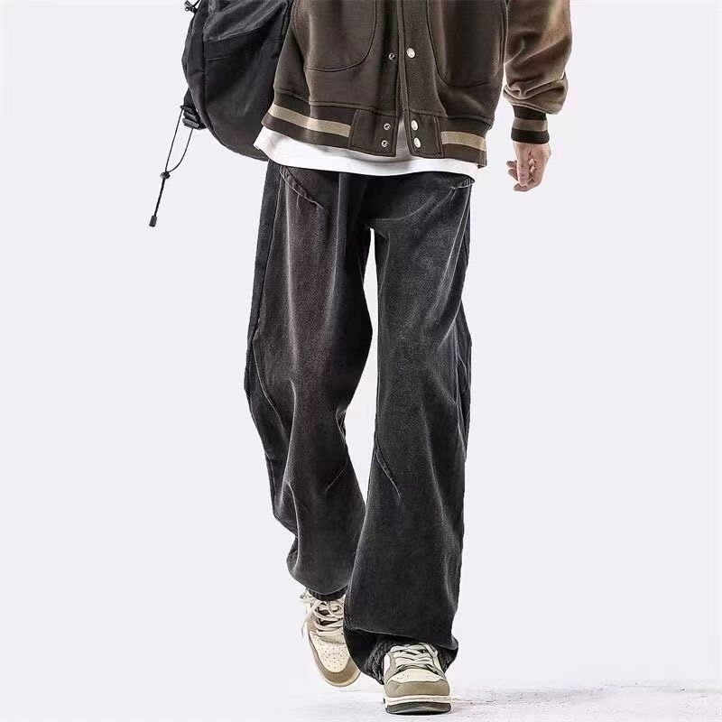 【單件/套裝】潮流帥氣棒球服+長袖T恤+寬鬆百搭牛仔褲三件套