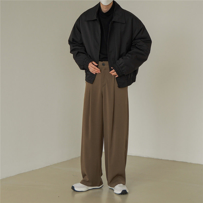 復古oversize帥氣百搭翻領休閒夾克短款外套-vivivale