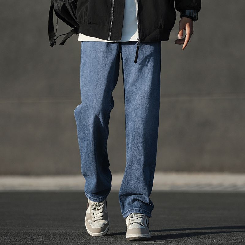 復古牛仔潮牌美式直筒長褲褲裝-vivivale