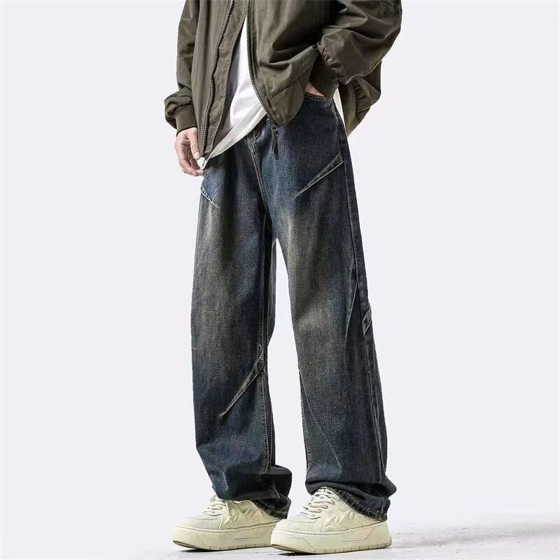 【單件/套裝】潮流帥氣棒球服+長袖T恤+寬鬆百搭牛仔褲三件套