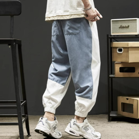 美式休閒涼感速乾冰絲束腳運動工裝褲-vivivale