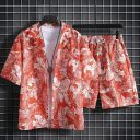 【C111紅色】【襯衣+短褲】兩件套