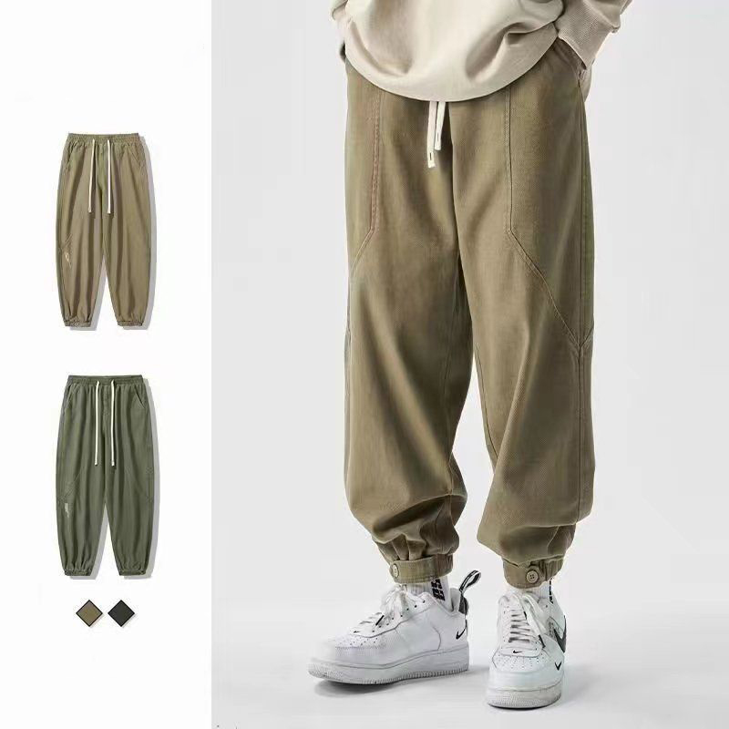 日系復古工裝潮流束腳褲裝-vivivale