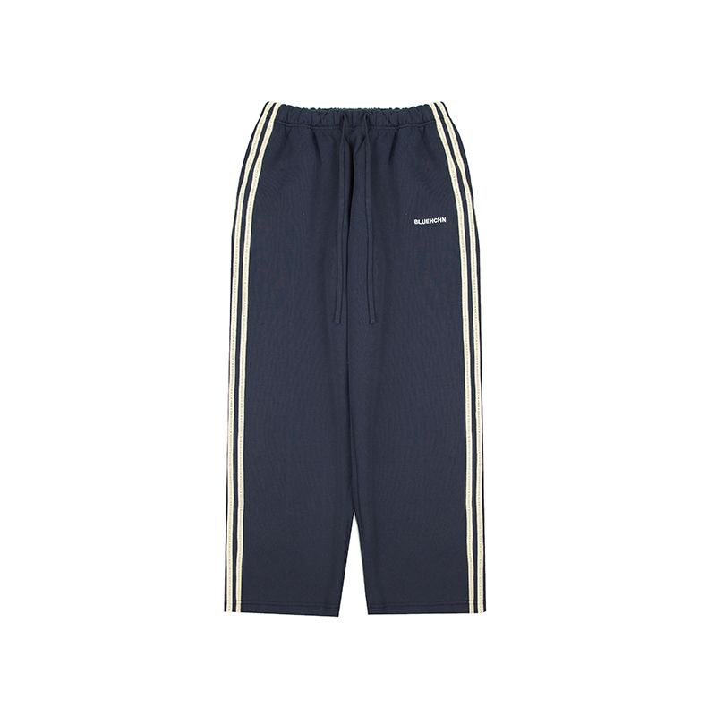 【單件/套裝】運動潮牌半拉鍊套頭衛衣+休閒闊腿直筒褲褲裝兩件套套裝-vivivale