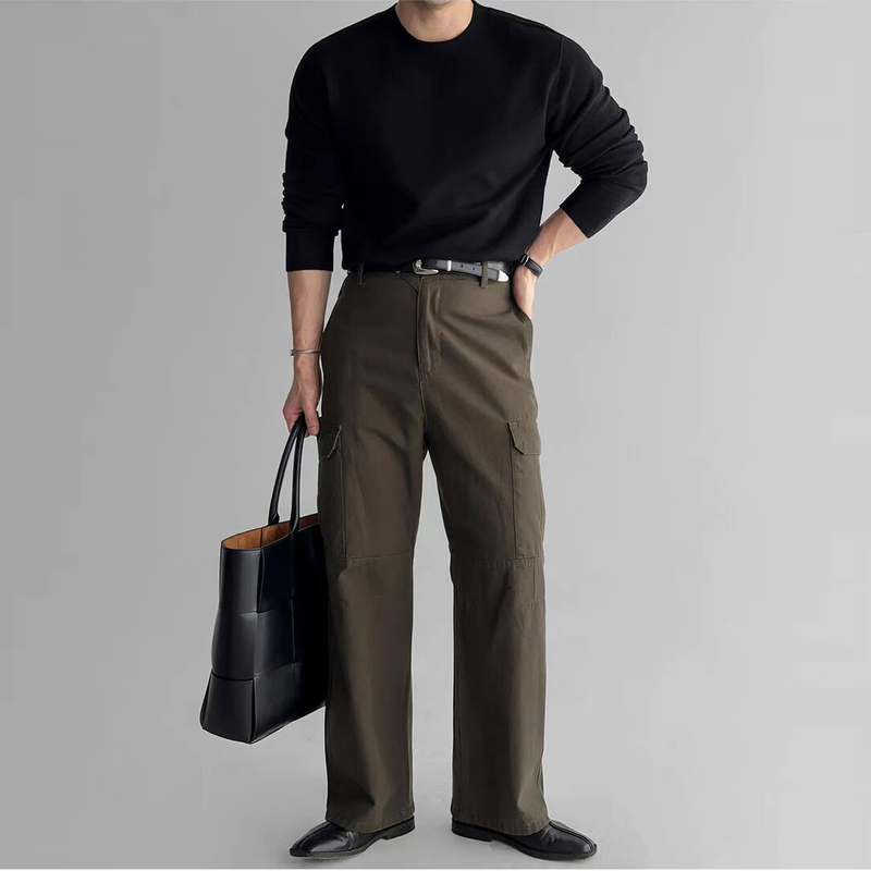 美式包芯紗針織修身長袖莫代爾軟糯打底羊毛衫-vivivale