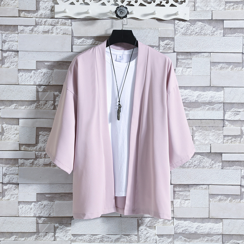 純色寬鬆披風防曬衣開衫