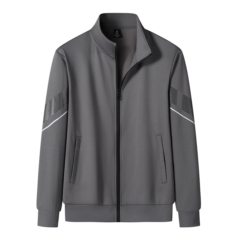 【單件/套裝】防風立領夾克外套+圓領長袖T恤+休閒運動褲三件套