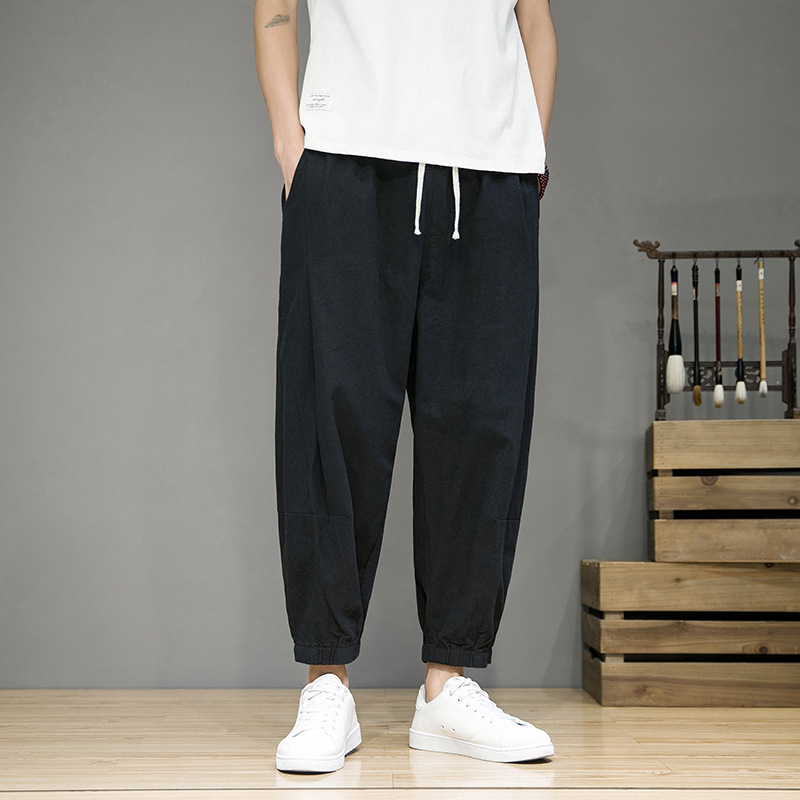 百搭日系復古束腳蘿蔔哈倫褲褲裝