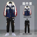 藏青色夾克+黑色長褲/兩件套