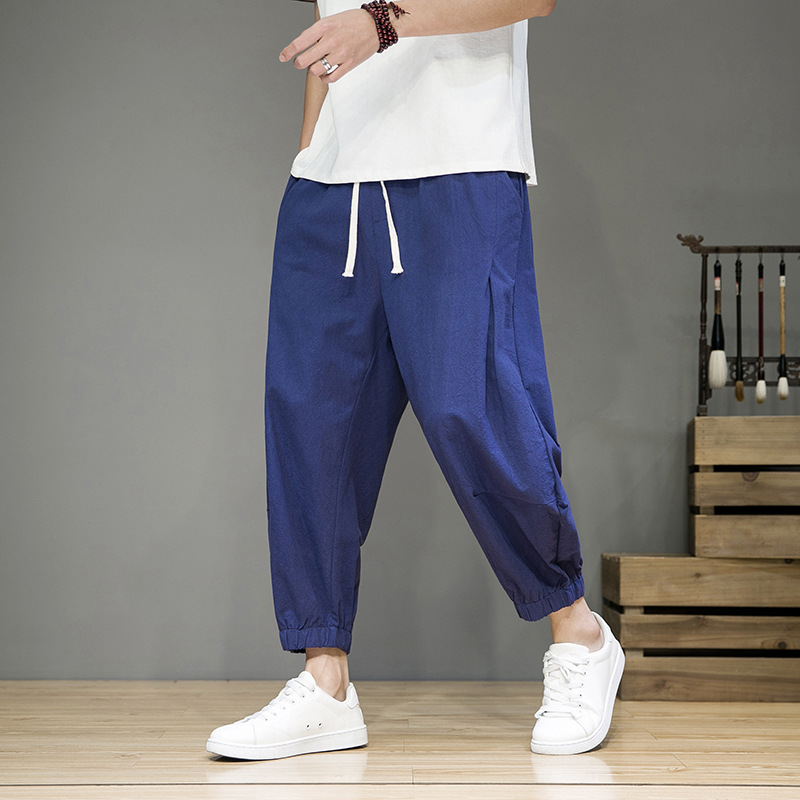 百搭日系復古束腳蘿蔔哈倫褲褲裝