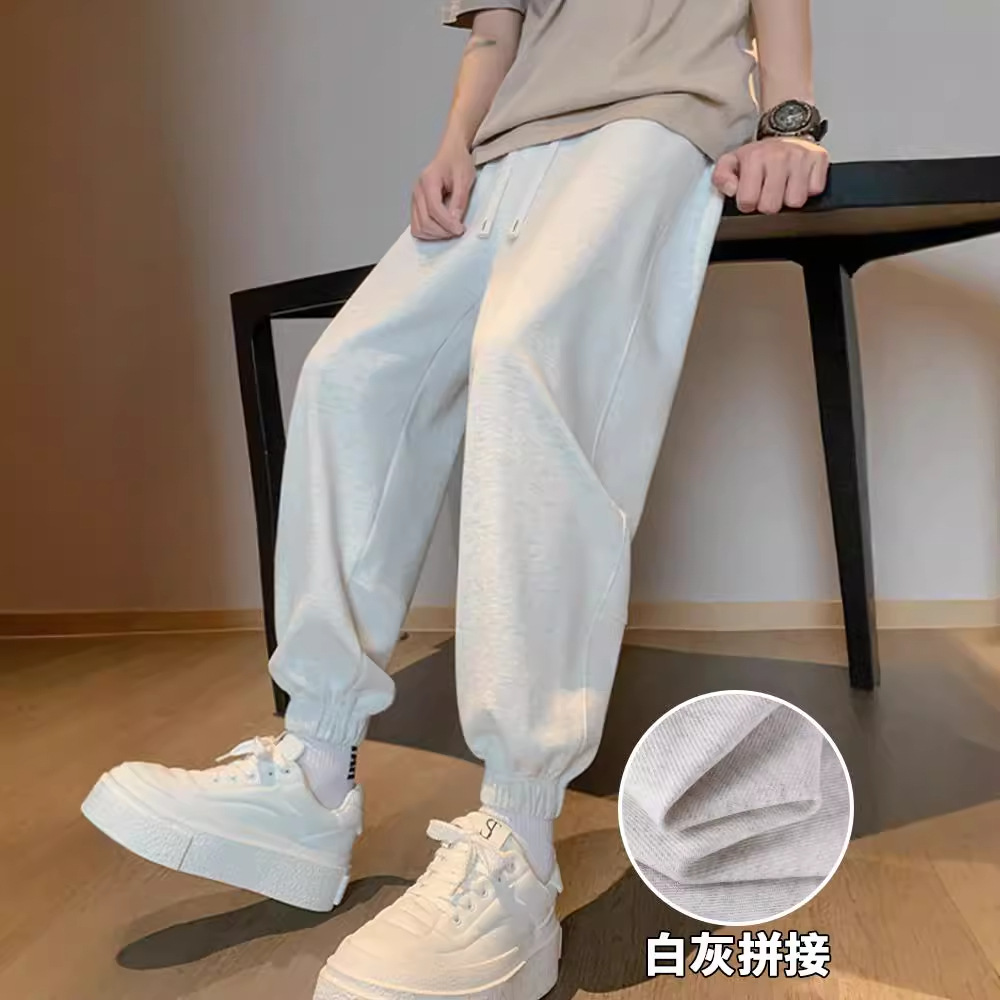 運動薄款休閒束腳系帶潮流褲裝