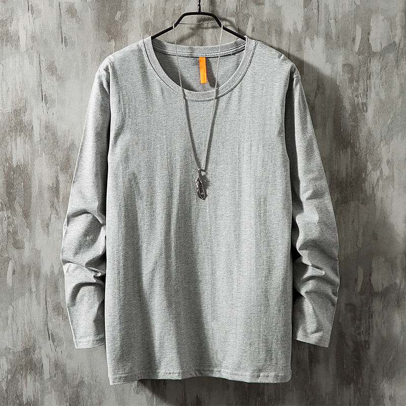 7色簡約百搭休閒潮流長袖T恤-vivivale