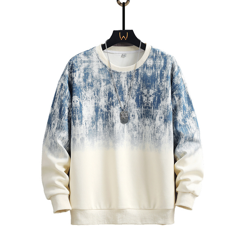 印花舒適運動休閒圓領長袖衛衣-vivivale