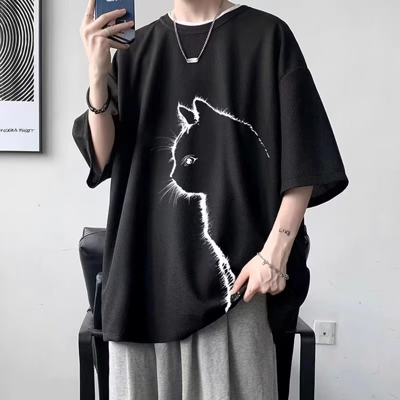 簡約潮流時尚圓領日系短袖