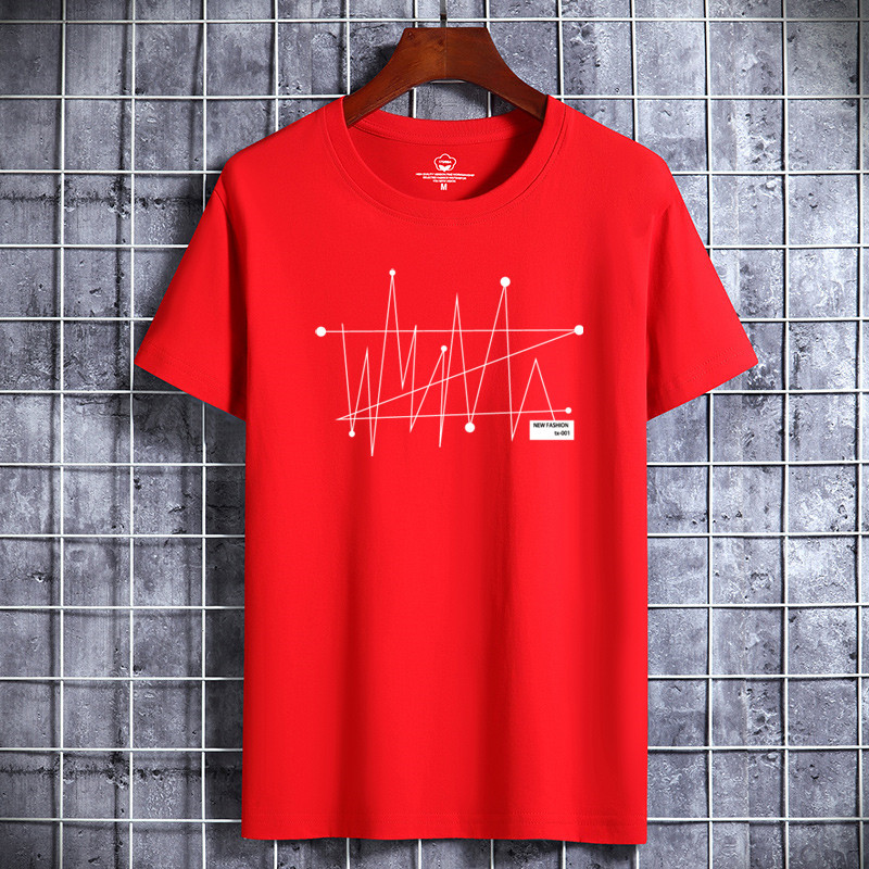 【17色可選】純棉港風圓領透氣百搭印花短袖T恤-vivivale