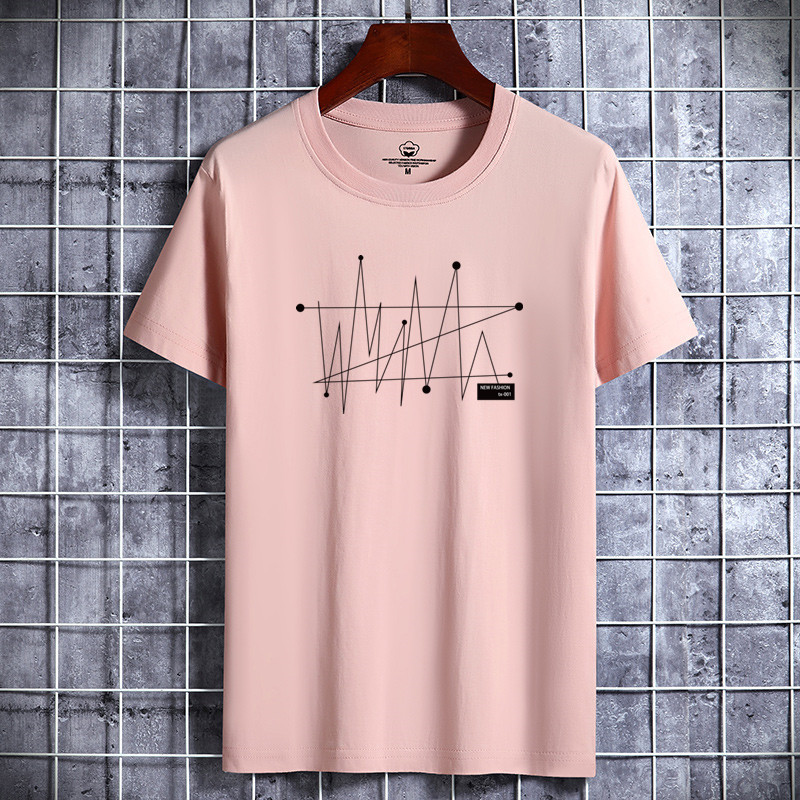 【17色可選】純棉港風圓領透氣百搭印花短袖T恤-vivivale