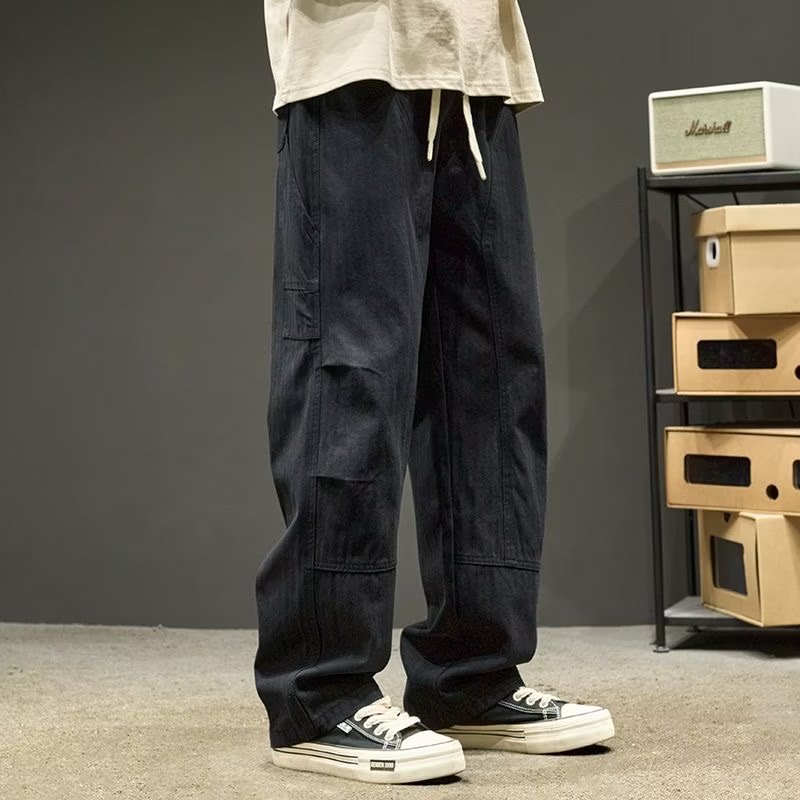 直筒褲美式潮牌機能痞帥工裝褲裝-vivivale