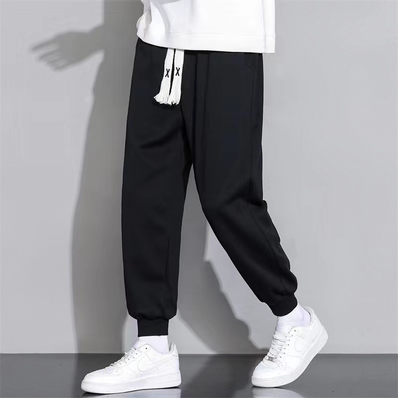 薄款/加絨美式休閒韓版寬鬆運動束腳衛褲-vivivale