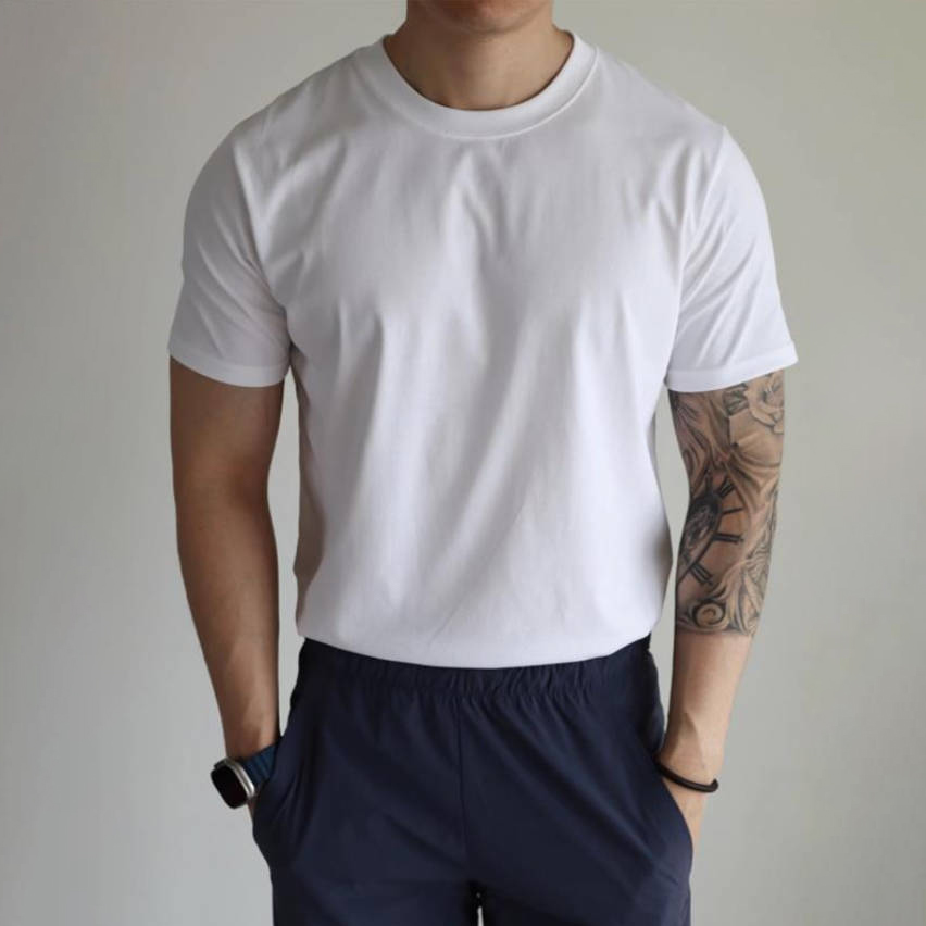 六色圓領百搭休閒經典款短袖T恤-vivivale