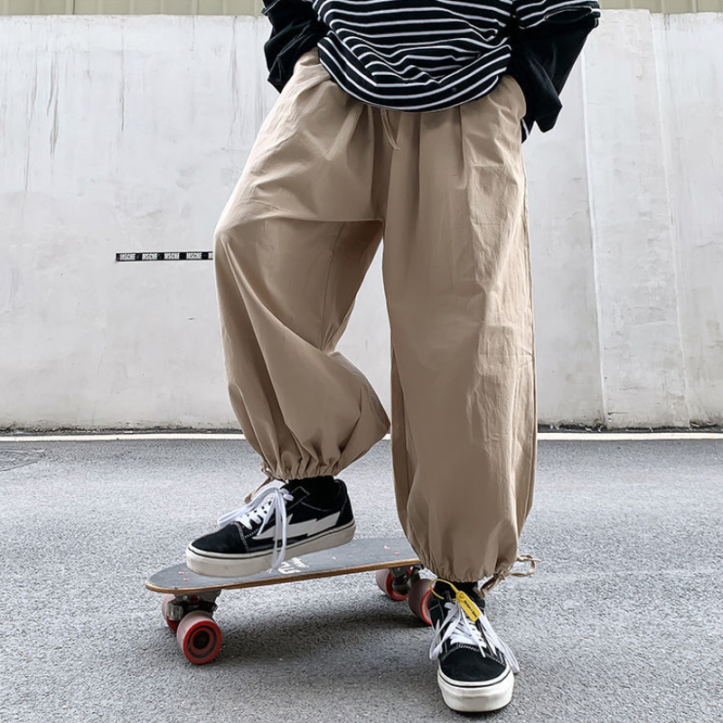 復古九分束腳褲寬鬆闊腿蘿蔔燈籠褲褲裝-vivivale