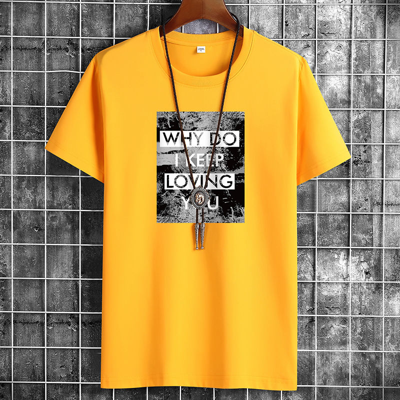 8色潮流寬鬆純棉印花休閒百搭短袖T恤-vivivale