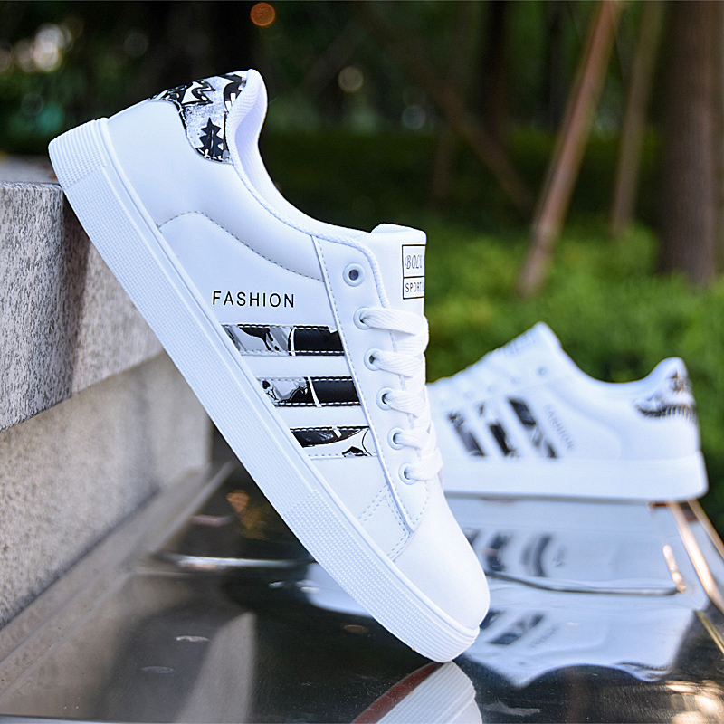 新款百搭白色韓版潮流鞋休閒鞋子學生運動鞋小白鞋鞋靴