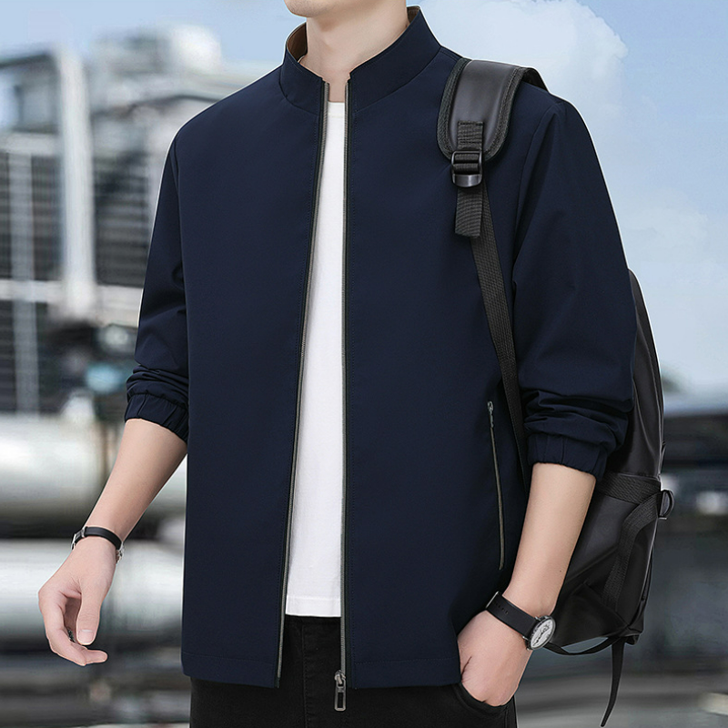 立領商務休閒氣質成熟風夾克-vivivale