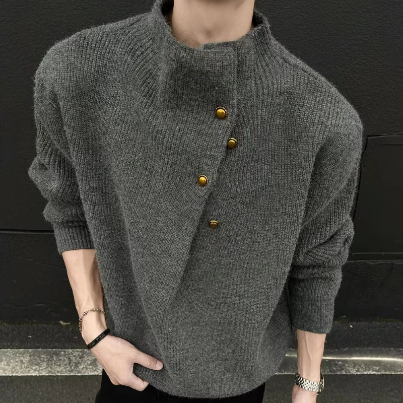 圓領潮牌帥氣打底衫氣質修身針織毛衣