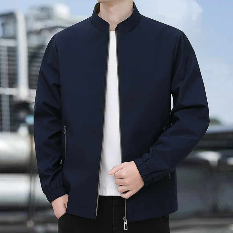 立領商務休閒氣質成熟風夾克-vivivale