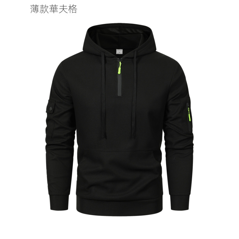 春秋款連帽衫拉鍊多口袋運動休閒衛衣-vivivale