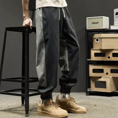 美式休閒涼感速乾冰絲束腳運動工裝褲-vivivale