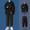 黑色衛衣+黑色長褲/兩件套