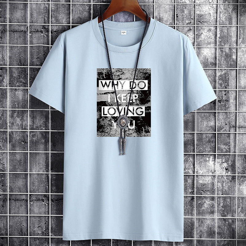 8色潮流寬鬆純棉印花休閒百搭短袖T恤-vivivale