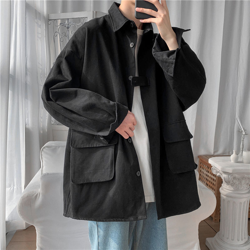 潮流休閒韓版帥氣百搭工裝長袖開衫-vivivale