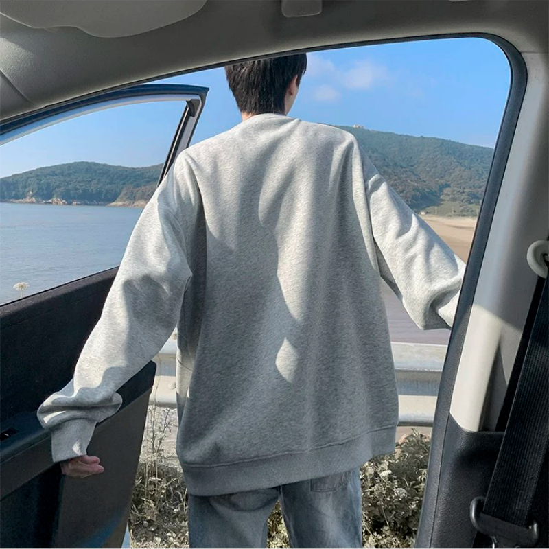 美式潮牌拼接解構重磅長袖t恤