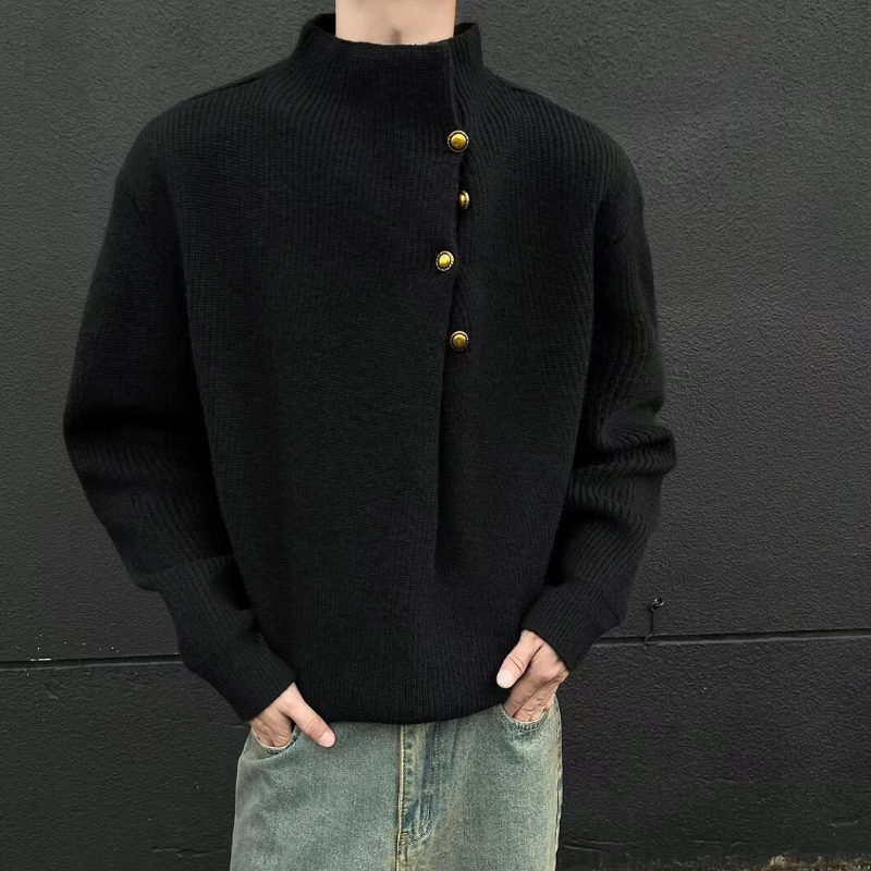 圓領潮牌帥氣打底衫氣質修身針織毛衣